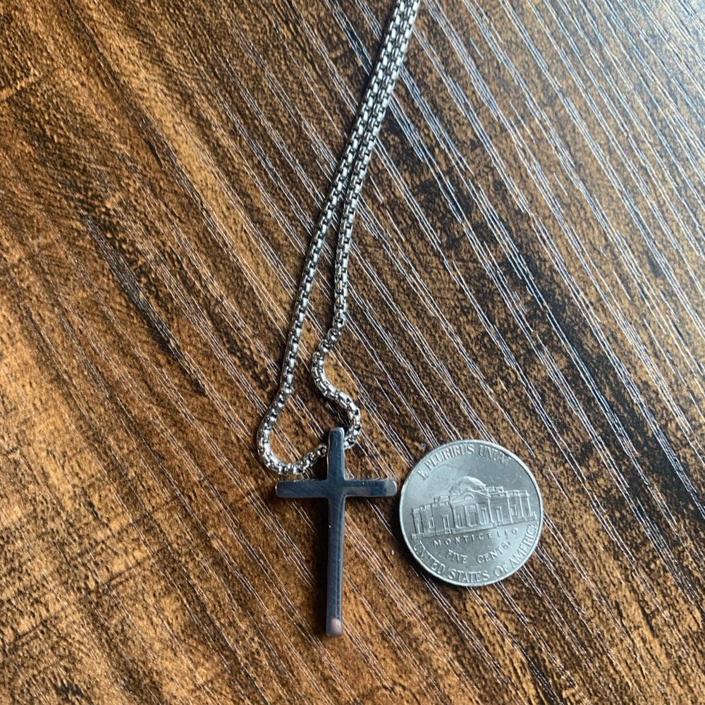 Sliver Cross Necklace - Picture 3 of 3